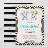 Invitation Un éléphant de sexe révèle l'invitation de la fête (Devant / Derrière)