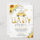 Invitation Un éléphant Neutre Selon Le Sexe Conduit Par Baby (Devant)