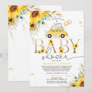Invitation Un éléphant Neutre Selon Le Sexe Conduit Par Baby