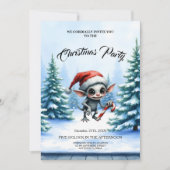 Invitation Un elfe de Noël avec Sucre de canne. (Devant)