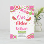 Invitation Un en partie de melon d'invitation d'anniversaire (Debout devant)