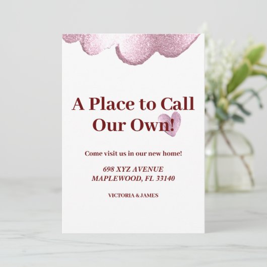 Invitation Un endroit pour appeler notre propre parties scint (Debout devant)