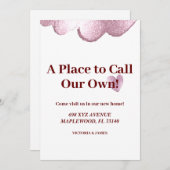 Invitation Un endroit pour appeler notre propre parties scint (Devant / Derrière)