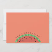 Invitation Un enfant dans un Melon Premier anniversaire (Dos)