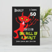 Invitation Un Enfer D'Une Fête De Fête Personnalisée (Debout devant)