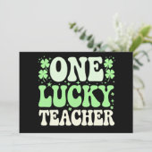 Invitation Un enseignant chanceux St patrick rétro Super ense (Debout devant)