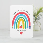 Invitation Un enseignant qui vous remercie pour tout (Debout devant)