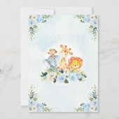 Invitation Un ęr anniversaire sauvage de jungle d'animaux (Dos)