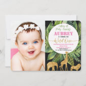 Invitation Un ęr safari sauvage d'invitation de photo (Devant)