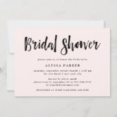 Invitation Un esprit moderne | Fête des mariées rose pâle (Devant)