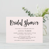 Invitation Un esprit moderne | Fête des mariées rose pâle (Debout devant)