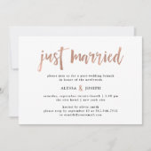 Invitation Un esprit moderne | Juste Marié Post Mariage Brunc (Devant)