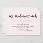 Invitation Un esprit moderne | Mariage de poste Brunch rose p (Devant)