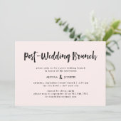 Invitation Un esprit moderne | Mariage de poste Brunch rose p (Debout devant)
