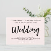 Invitation Un esprit moderne | Mariage rose pâle (Debout devant)