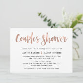 Invitation Un esprit moderne | Rose Faux Gold Couples Douche (Debout devant)