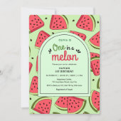 Invitation Un été melon Un melon d'eau pour un premier annive (Devant)