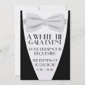 Invitation Un événement de gala en tenue de soirée blanche (Devant)