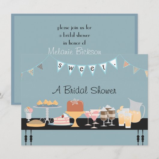 Invitation Un événement doux (Devant / Derrière)