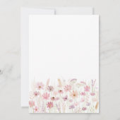 Invitation Un Fleur sauvage rose sauvage premier anniversaire (Dos)