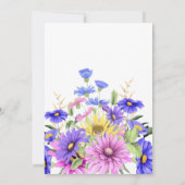 Invitation Un fleur sauvage rose vif et violet est en route # (Dos)