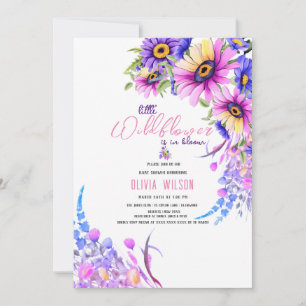Invitation Un fleur sauvage rose vif et violet est en route #