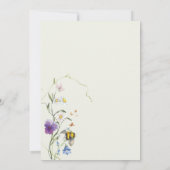 Invitation Un Fleur sauvage sauvage premier anniversaire (Dos)