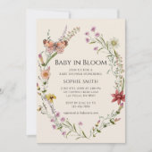 Invitation Un fleur sauvage Souhaite Un Baby shower En Fleur (Devant)