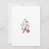 Invitation Un fleur sauvage Souhaite Un Baby shower En Fleur (Dos)