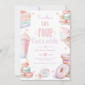 Invitation Un-Four Gettable pastel Sweets 4e anniversaire (Devant)