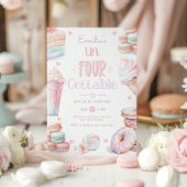 Invitation Un-Four Gettable pastel Sweets 4e anniversaire