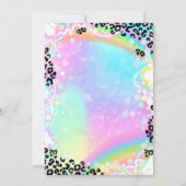Invitation Un-Four-Gettable Rainbow Leopard 4th Birthday (Dos)