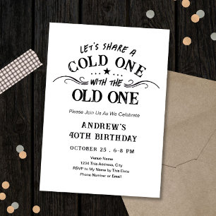 Invitation Un froid avec la vieille bière pour les 60 ans