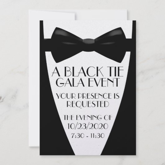 Invitation Un gala en tenue de soirée (Devant)