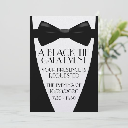 Invitation Un gala en tenue de soirée (Debout devant)