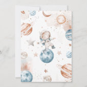 Invitation Un Garçon Astronaut Premier Voyage Autour De L'Ann (Dos)