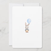 Invitation Un Garçon Bleu Bunny premier anniversaire (Dos)