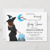 Invitation Un garçon brasse de l'aquarelle sorcière personnal (Devant)