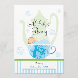 Invitation Un garçon du thé | de baby shower