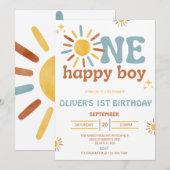 Invitation Un Garçon Heureux (Devant / Derrière)