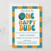 Invitation Un garçon heureux 1er anniversaire (Devant)