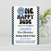 Invitation Un garçon heureux 1er anniversaire (Debout devant)