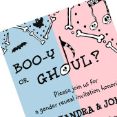 Invitation Un garçon ou un ghoul Éffrayant Halloween révèle l