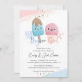 Invitation Un garçon ou une fille Révéler le genre Crème de g (Devant)