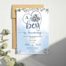 un garçon prépare une fête de thé Baby Shower