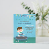 Invitation Un garçon rebondit sur le parti Anniversaire de en (Debout devant)