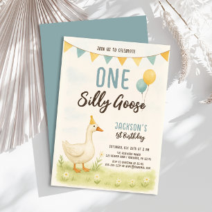 Invitation Un Garçon Silly Goose Premier anniversaire