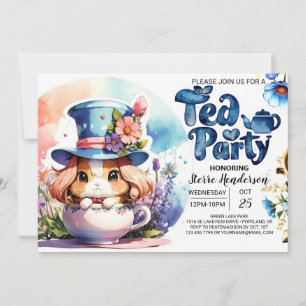Invitation Un garçon Wonderland Tea Party Shower
