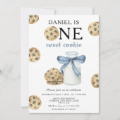 Invitation Un gâteau sucré et le lait premier anniversaire (Devant)