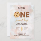 Invitation Un gâteau sucré Première fête d'anniversaire (Devant)